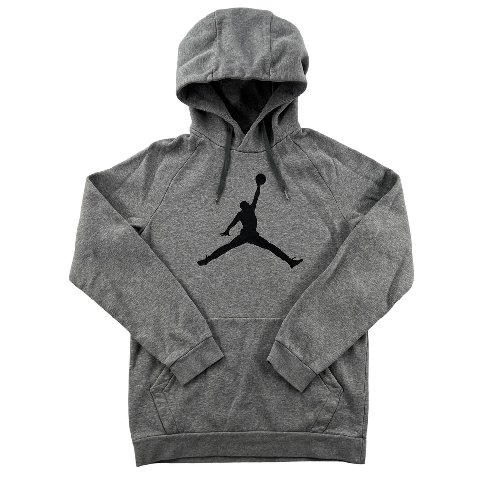 Jordan Jumpman Pullover Hoodie Mens Small Heather‎ Grey Sporty Streetwear Active
